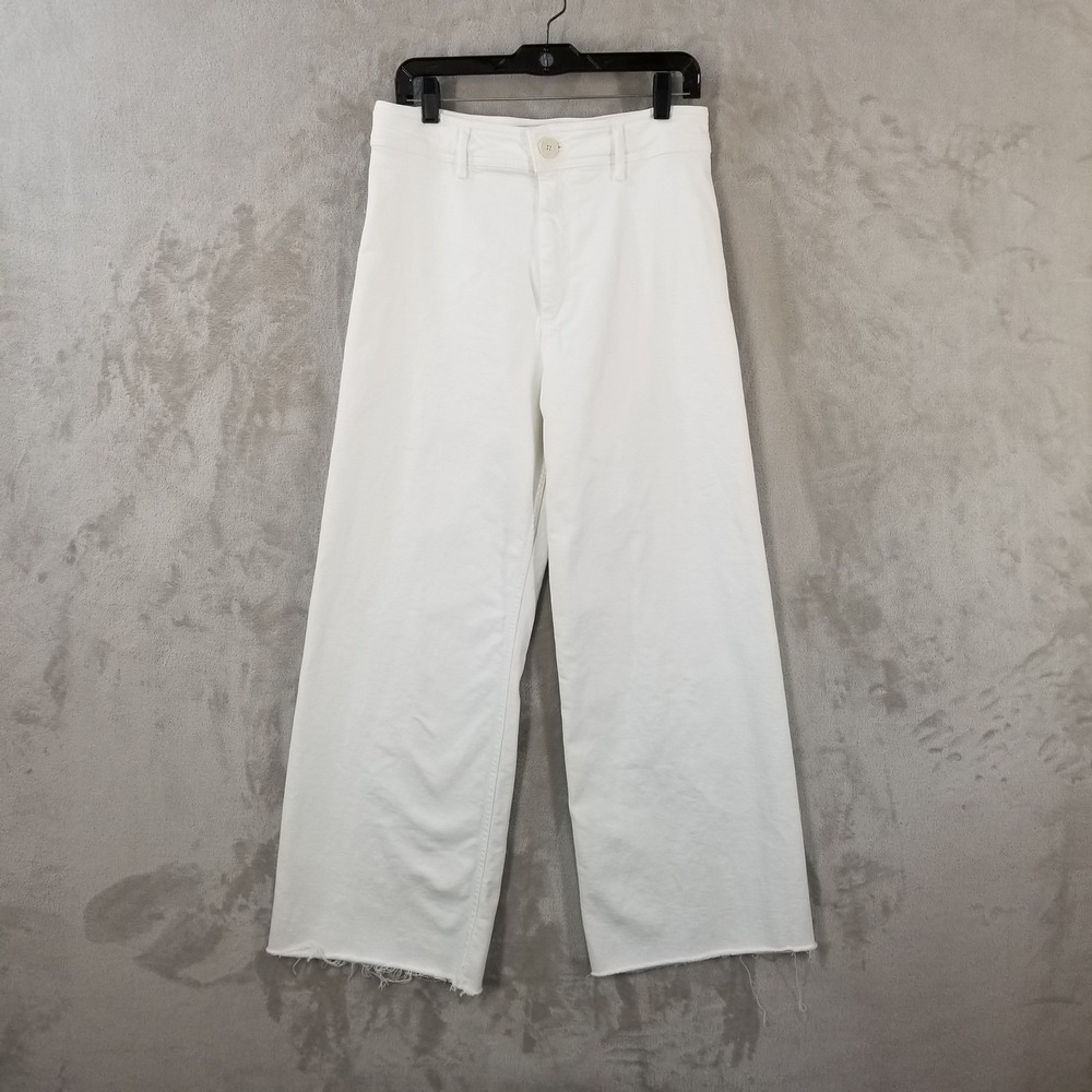 Zara White Straight Leg Jeans
